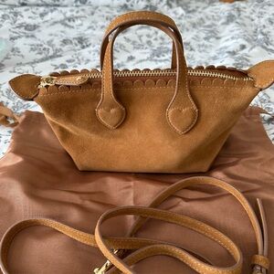 Stoney Clover Lane Pittsford Pochette Crossbody Suede Maple